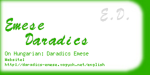 emese daradics business card
